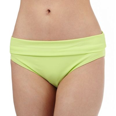 Lime fold bikini bottoms